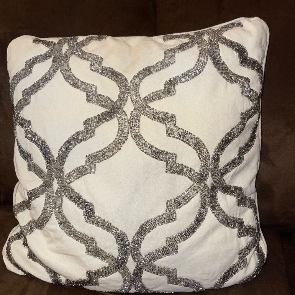 Pier 1 Beaded Accent Pillow